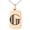 Rose, variant on Stainless Steel Letter G Initial Metro Retro Monogram Engraved Small Rectangle Dog Tag Charm Pendant Necklace