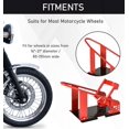 thumbnail image 4 of HOMCOM Cale de Roue de Moto, Capacité de 990 lbs avec 12 Trous Réglables, 4 of 10