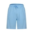 thumbnail image 4 of Lovskoo 2024 Mens Casual Shorts Workout Fashion Comfy Breathable Trendy Shorts with Pocket Elastic Waist Short Blue 2XL, 4 of 6