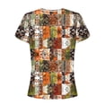thumbnail image 5 of HAPIMO Women' Plus Size Casual Loose Flower Print Tops Summer Tops for Women Elegant Pleated Blouses Flowy Fashion Clothes Round Neck Tees Dressy Tunic Multicolor M, 5 of 6