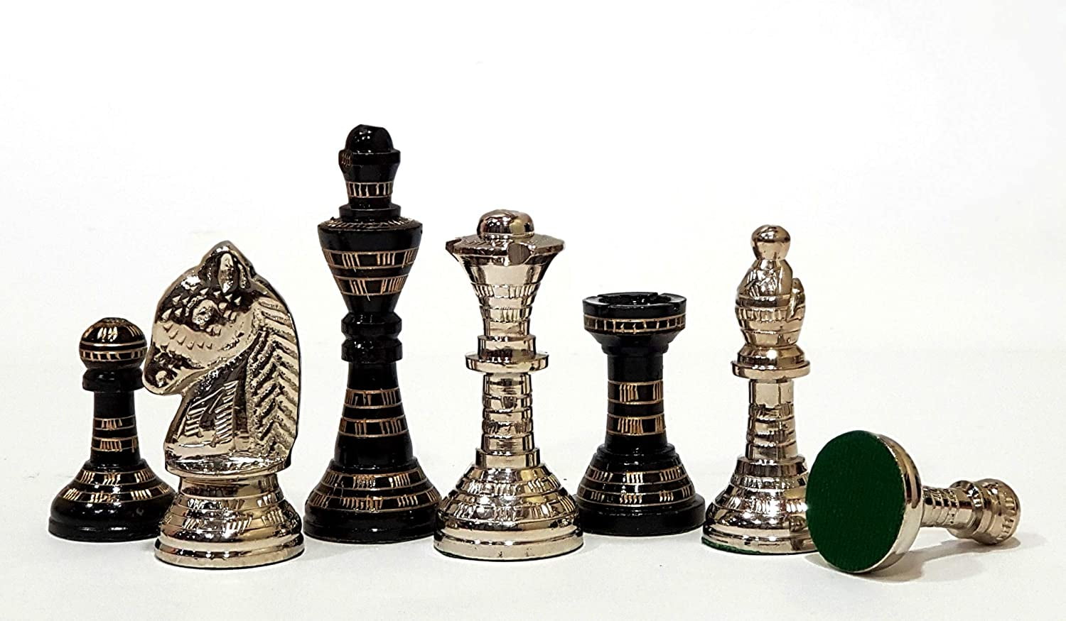 StonKraft Collectible Complete Brass Chess Game Board Set With 100% Brass Chess Pieces Chessman Coins Pawns