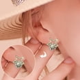 thumbnail image 2 of WILLBEST Rhinestone Stud Earrings for Women Girls Minimalist Tiny Ear Wrap Piercing Hoop Ear Jewelry, 2 of 9
