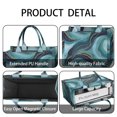 thumbnail image 4 of Large Capacity Tote Bag,Blue Marble Gold Wave Pattern Handbag Fashion Luxury Tote Bag,15.7"x13"x 5.1" Inches,Laptop Compatible, 4 of 6
