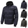 thumbnail image 3 of guisaled Mens Quilted Jackets 2025 Winter Warm Lightweight Puffer Jackets Windproof Waterproof Insulated Hooded Down Jacket, 3 of 4