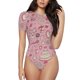thumbnail image 1 of Balery Cute Love Body de cuello redondo de manga corta para mujer Tops de manga corta Tops básicos-Medium, 1 of 7