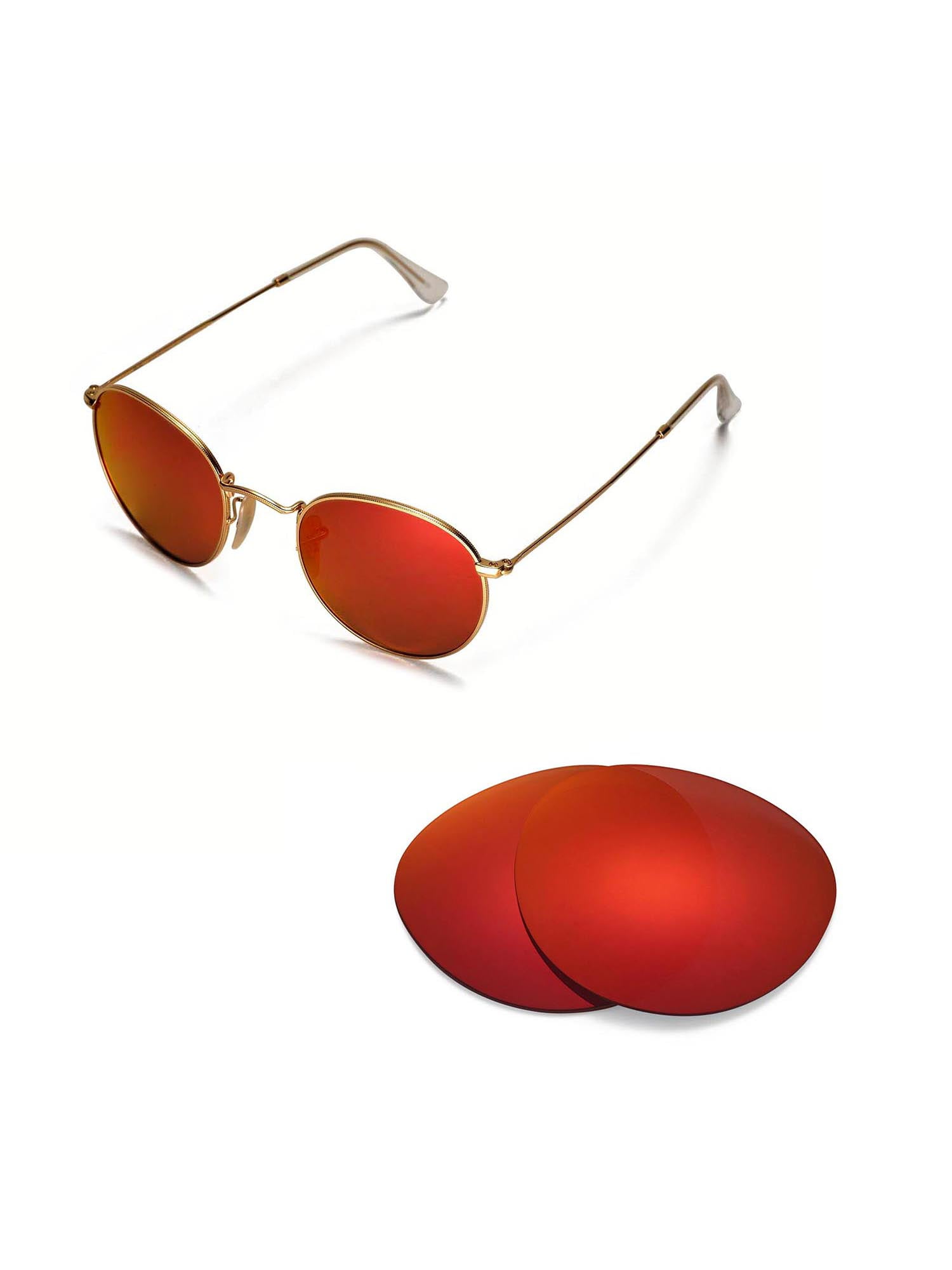 ray ban round metal red