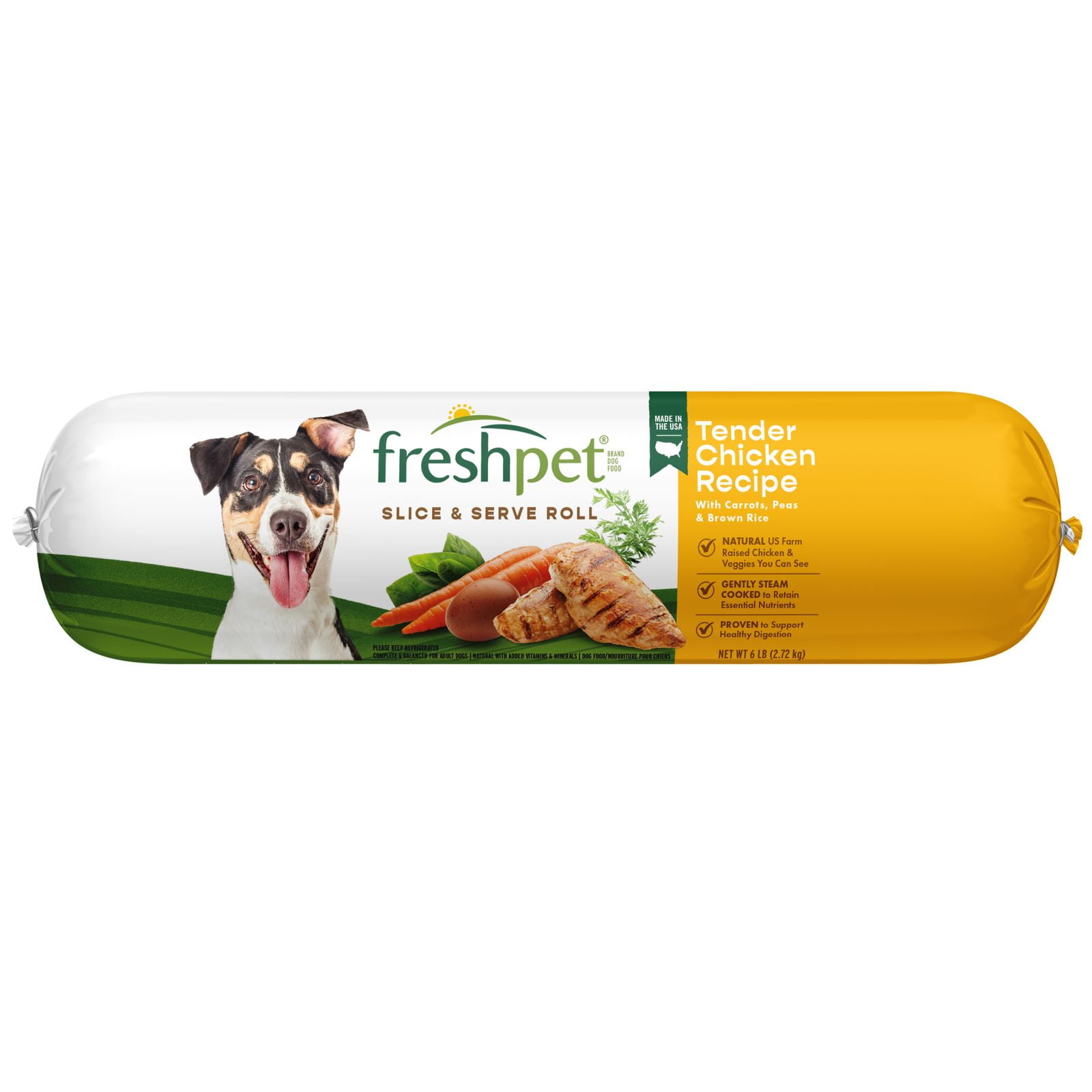 Freshpet Healthy Natural Dog Food Fresh Chicken Roll 1lb