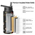 thumbnail image 2 of Christmas 18 oz Insulated Stainless Steel Water Bottle with Straw & Cleaning Brush , Leakproof, BPA-Free, 304 Stainless Steel, Wide Mouth, Travel Mug for Car, Gym, Office, 2 of 5