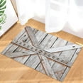 thumbnail image 3 of PartyShow Rectangle Indoor Mat Throw Carpet 18 x 30 Inches, Natural Wooden Stripes Door Non Slip Soft Backing Absorbent Rugs for Entryway/Floors/Living Room, Metal Rivets Decor Farm Barn Garage, 3 of 6