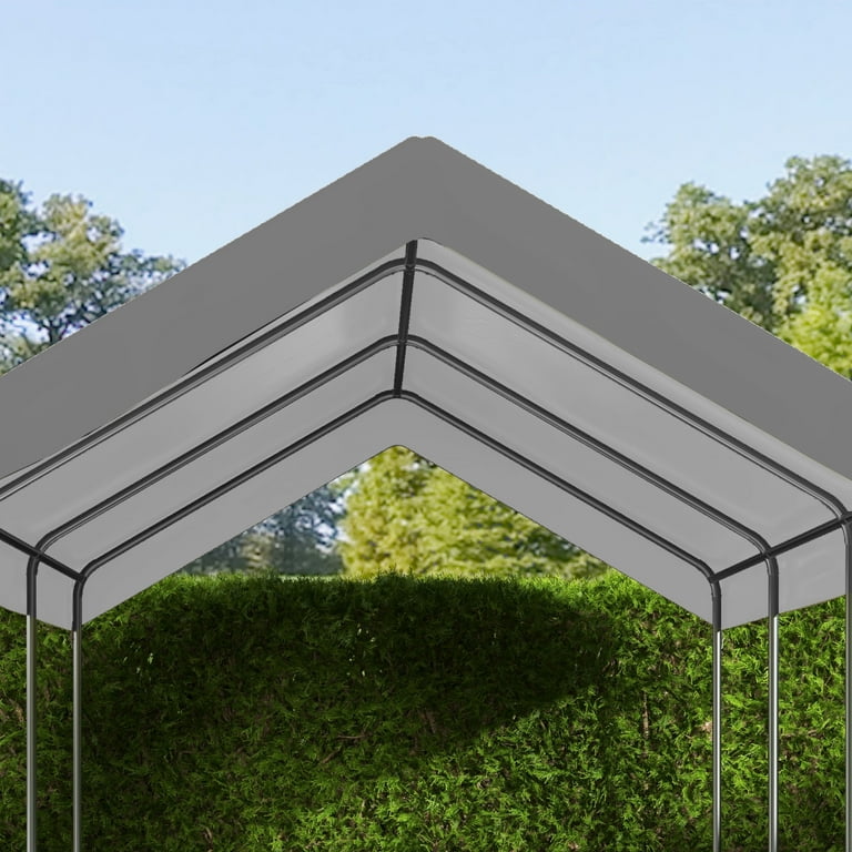 Outsunny 9.70 x 19.70 x 0.80 Feet Dark Gray Carport Outsunny 9.70 x 19.70 x 0.80 Feet Dark Gray Carport
