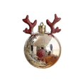 thumbnail image 1 of Paquete de 2 bolas de cristal con asta de ciervo, adorno para árbol de Navidad, hogar, vacaciones, fiesta de Navidad, colgante artesanal, decoración, regalo de Navidad Z40, 1 of 4