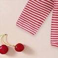 thumbnail image 5 of NOLDARES Newborn Baby Girl Bell Bottom Outfit Ruffle Romper Cute Bow Flare Pants Set Headband Cute Fall Winter Clothes(Red,0-3 M), 5 of 8