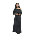 thumbnail image 3 of U.Vomade Robe d'Été pour Femme Grande Taille, Couleur Unie, Manches Courtes, Col Rond, Robe Décontractée, 3 of 5