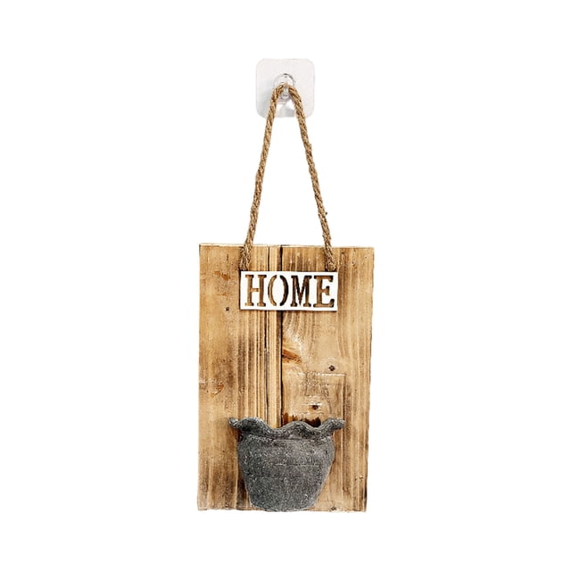 Naiovety Arte de pared colgante de planta de madera de estilo vintage para sala de estar Texto dorado inspirador y retro Kits y herramientas para tallar Lavabo de encaje negro