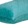 thumbnail image 5 of Parkland Collection Milo Transitional Quilted Aqua Throw Pillow, 5 of 7
