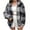 Dark Gray, variant on Womens Fall Winter Fuzzy Shacket Jacket Trendy 2025 Plaid Flannel Long Sleeve Jackets Casual Oversized Hooded Cardigan Outerwear Coat with Pockets Pink L