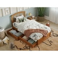 thumbnail image 4 of Lucia Twin Platform Bed with Panel Footboard & 2 Storage Drawers in Light Toffee, 4 of 10