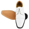 thumbnail image 3 of LIBERTYZENO Mens Finest Leather Lace Up Oxford Dress Shoes White 11, 3 of 8