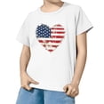 thumbnail image 2 of EnJoCho Girls 4th of July USA Shirt American Flag Patriotic T-Shirt Independence Day Outfit for Kids 5-14Years Boys Summer Shirts, 2 of 5