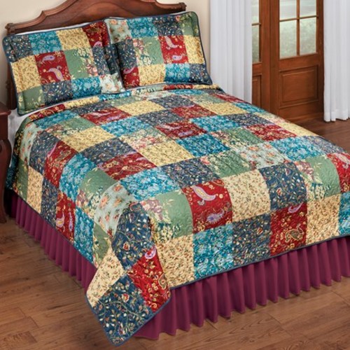 Floral Paisley Patchwork Style Colorblock QuiltKingMulti Walmart
