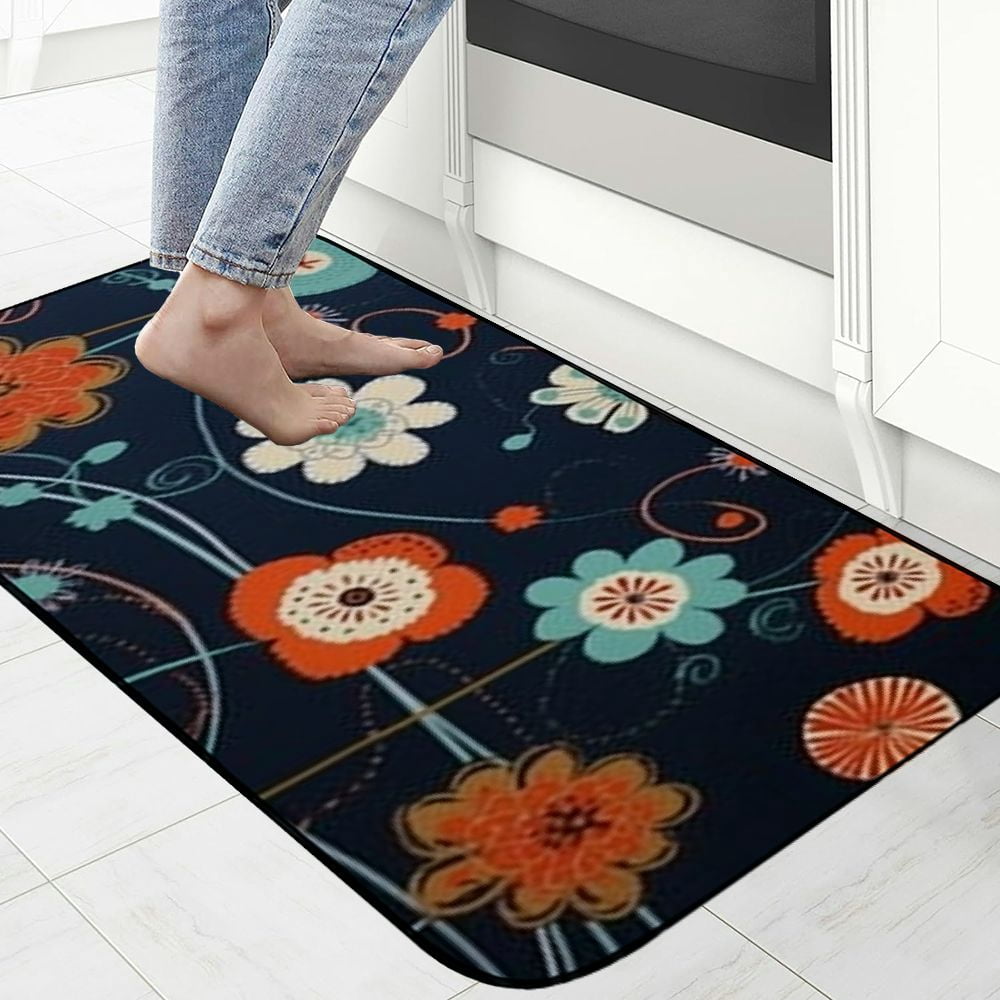 Qinduosi Decorative Door Mat, Door Mat with Non-Slip Rubber Backing, Cleaning, Traps Dirt, for Entry, Patio, Garage, Ali Benyon Abstract Suzy 19.68*47.24 in