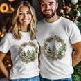 thumbnail image 4 of Camisetas gráficas informales de manga corta con diseño de árbol de Navidad y piñas para hombre, 4 of 8