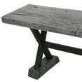 GDF Studio Grayson Outdoor Lightweight Concrete Cross Frame Dining