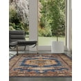 thumbnail image 4 of Unique Loom Utopia Collection Area Rug - Larissa (4' 1" x 6' 1" Rectangle Blue/Brown), 4 of 7