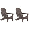 thumbnail image 5 of Polytrends  Laguna Hdpe All Weather Outdoor Patio Foldable Adirondack Chairs Conversation Set (3-Piece Set) Dark Brown, 5 of 5