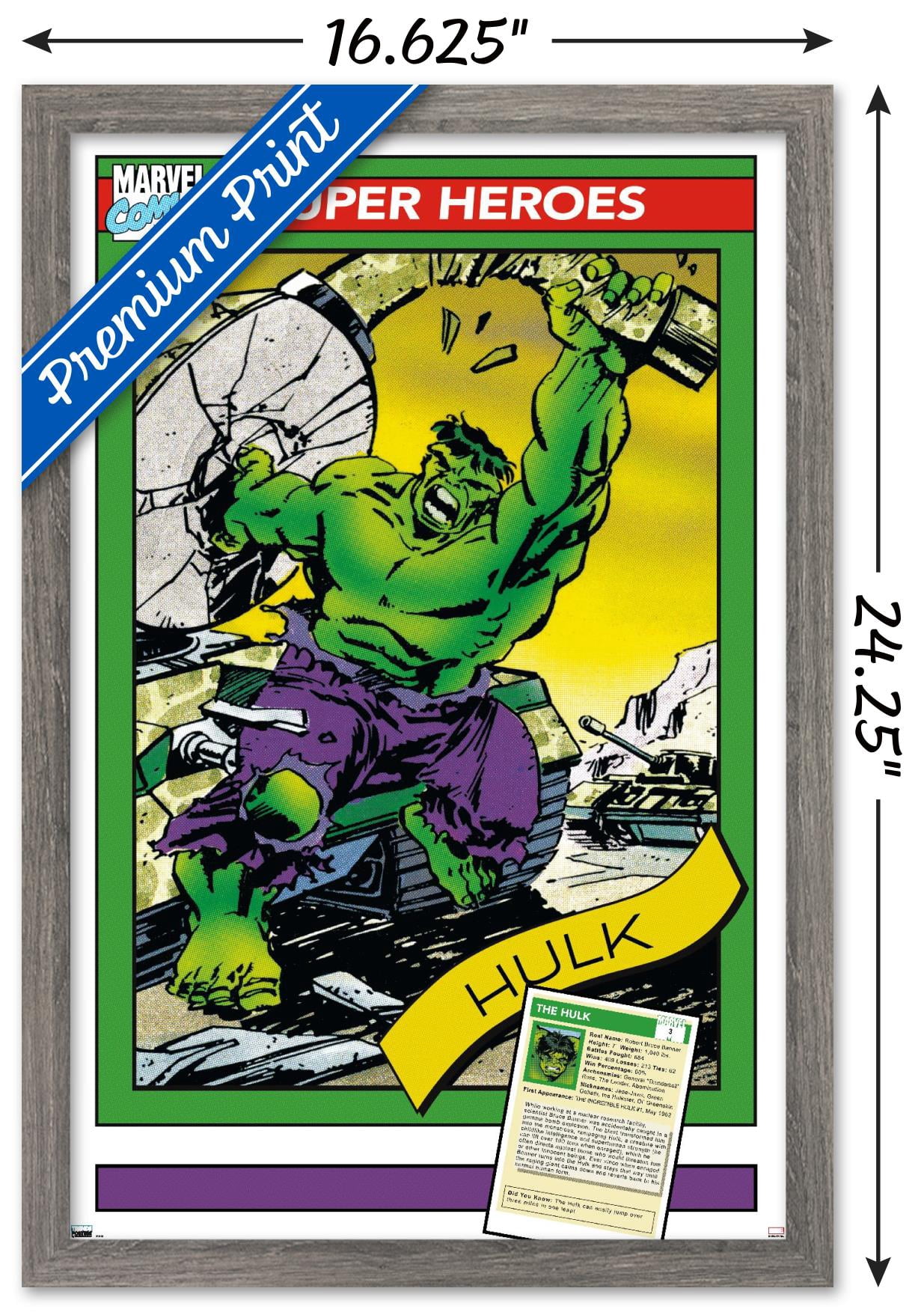 Marvel Trading Cards - Hulk Wall Poster, 14.725" x 22.375" Framed