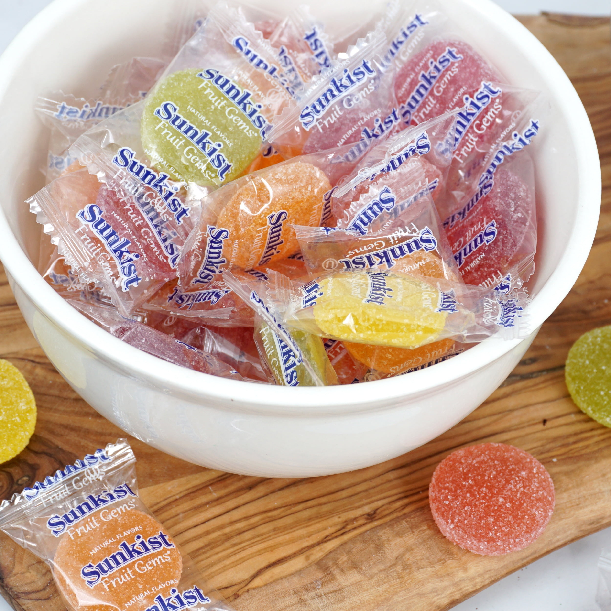 Sunkist Fruit Gems, 2 Pound Bulk Bag, Fruit Gems, Soft Candy Individually Wrapped
