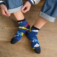 thumbnail image 3 of Fuzoiu Cartoon Shark Print Adult Socks, Crew Moisture-wicking Socks, Unisex Cushion Crew Socks,Casual Sports Ankle Socks, 3 of 7