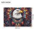thumbnail image 4 of Yayeee Bath Rug for Bathroom Floor Non Slip Rectangle Fluffy Soft Absorbent Mat, 16"x24", Brown Abstract Eagle, 4 of 7