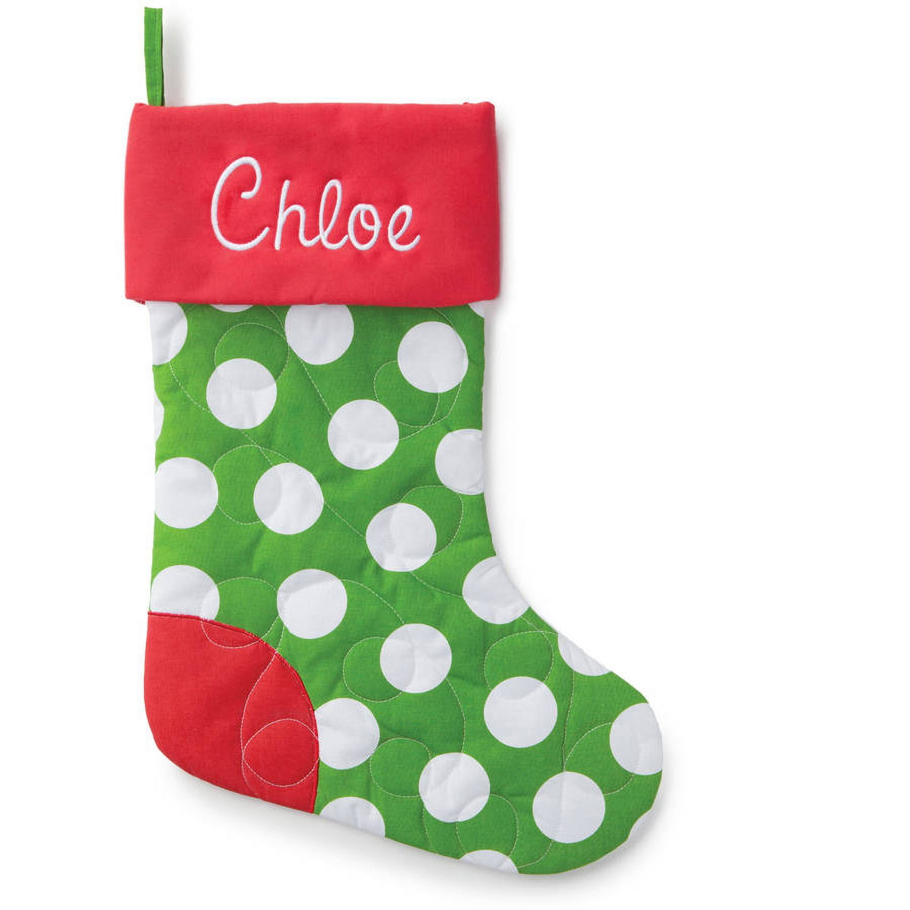 Personalized Quilted Christmas Stocking Available In Multiple Colors