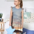 thumbnail image 4 of Fotbe Elephant Giraffe Vestido de Dormir para Niñas de 3 a 10 Años, Mangas Cortas, Estilo Princesa, Pijama Camisón con Mangas Voladas-Large, 4 of 6