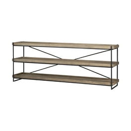 Light Brown Mango Wood Finish Console Table With Matte Black Iron Frame Light Brown Mango Wood Finish Console Table With Matte Black Iron Frame