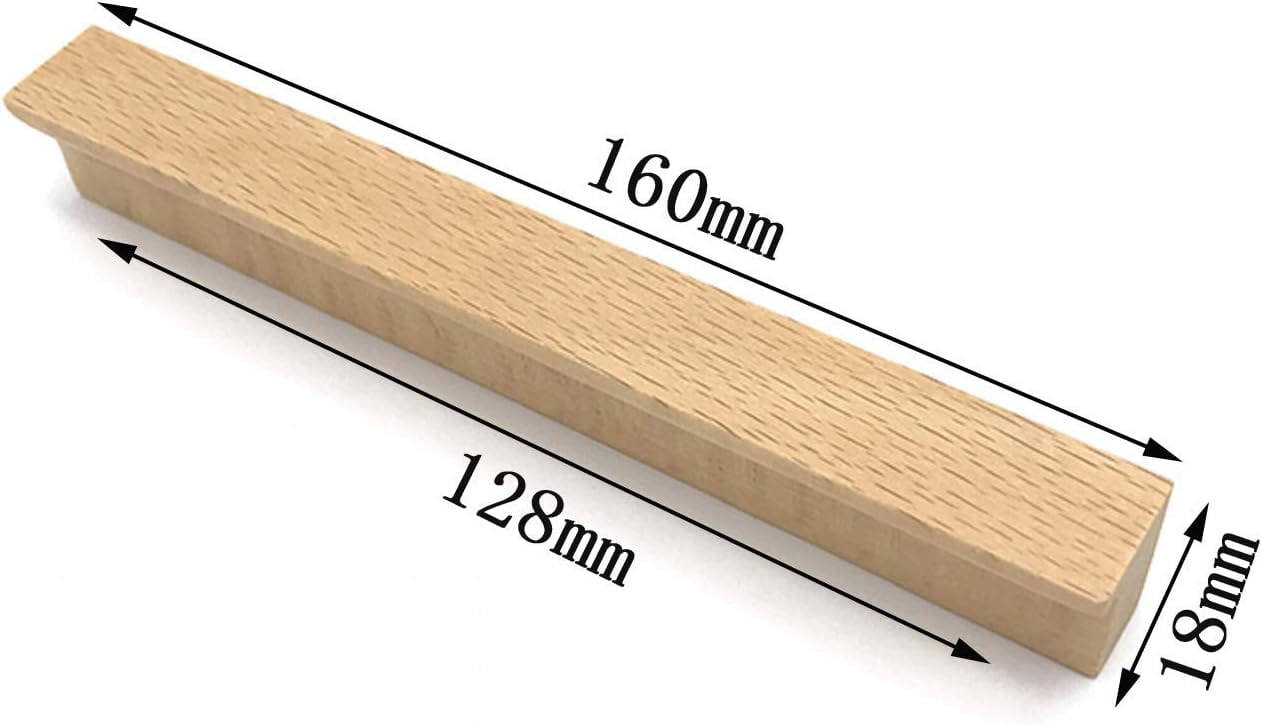 Gamvdout 2 Pieces Wooden Handle Pull Handles Furniture Hardware Handle for Kitchen Cupboards Bathroom Cabinet Handles and Knobs Drawer Handle Drawer Handle