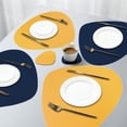 thumbnail image 6 of NOSTHEART Placemats Set of 6 and Coasters, Faux Leather Placemats Heat Stain Scratch Resistant Non-Slip Waterproof Oil-Proof Washable Wipeable Outdoor Indoor for Dining Patio Table Kitchen Decor, 6 of 8