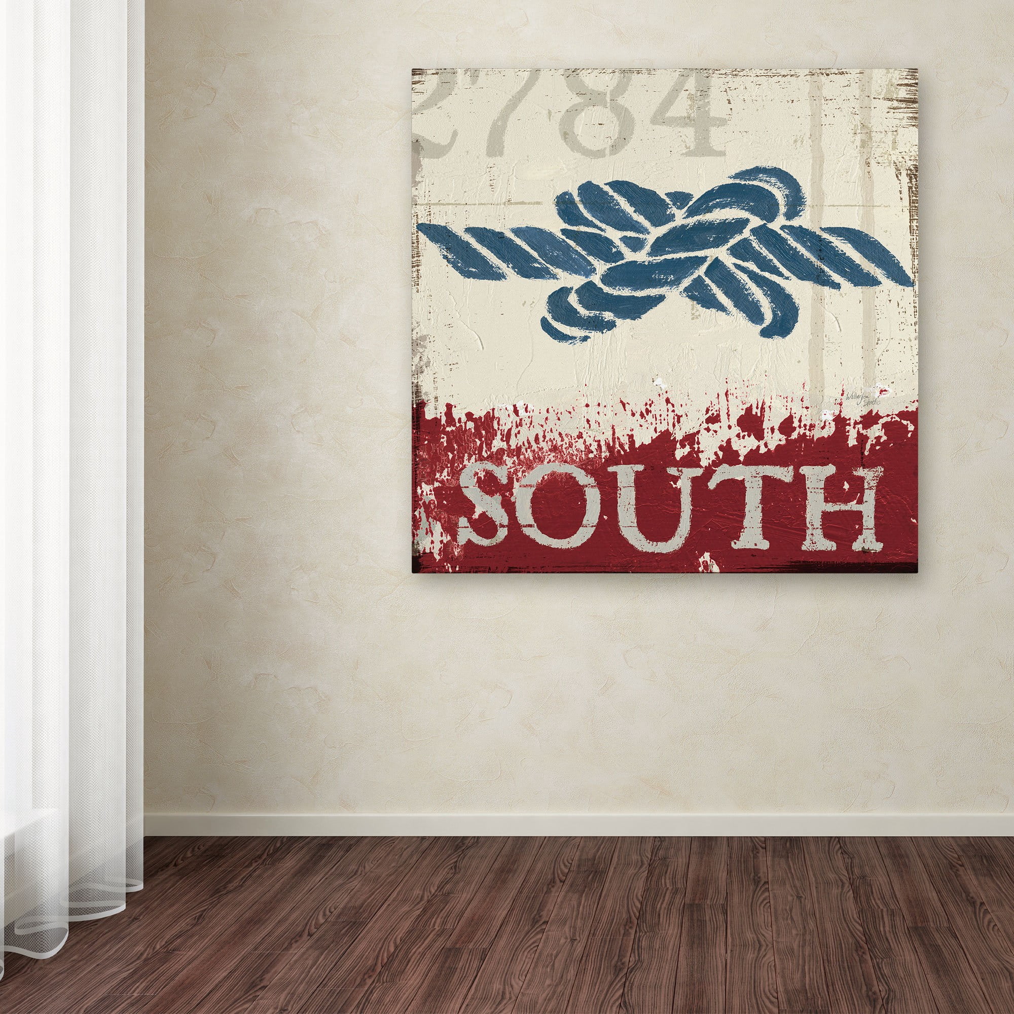 Trademark Fine Art "Nautical II Red" Canvas Art by Wellington Studio