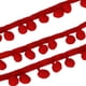thumbnail image 1 of Wosthever Adorno decorativo fácil de usar para diversas manualidades Cinta con flecos de bolas con adornos de pompones de 5 yardas Encaje de Decoración del hogar rojo brillante, 1 of 6