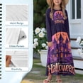 thumbnail image 6 of DISNIMO Purple Halloween Girls Long Sleeve Dresses Size 11-12 Dress with Long Sleeves and Pockets for Kids Long Sleeve Mini Dress Casual Swing Dress Long Frocks for Kids Swing, 6 of 7