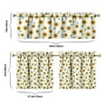 thumbnail image 6 of Country Farmhouse Curtains 24" Short - 3 Panel Bohemian Floral Set with Vintage Botanical Print, Rod Pocket, 6 of 6