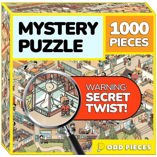 Rompecabezas Odd Pieces Snack Attack 1000 piezas con final secreto y comic de misterio