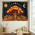 thumbnail image 2 of ViciArt Autumn Tree Portal Tapestry – 40"x60" Polyester Woodland Fox Owl Squirrel Moon Phase Wall Hanging, 2 of 4