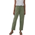thumbnail image 2 of Pantalones casuales sueltos de lino y algodón con bolsillos grandes de color sólido para mujer de estación independiente de primavera y otoño, 2 of 6
