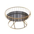 thumbnail image 3 of Frutero de metal de hierro para aperitivos y verduras, cuenco decorativo redondo para frutas. Oro negro l, 3 of 9