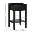 thumbnail image 3 of HOMCOM Side Table Set of 2, End Tables with Drawer and Bottom Shelf, 3 of 10