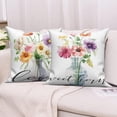 thumbnail image 2 of Pbobriich Spring Floral Pillow Covers ,Farmhouse Throw Pillow Cover Sofa Cushion Case 18''x18'' (4 Count), 2 of 7