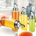 thumbnail image 2 of Borosilicate Glass Condiment Dispenser with Leak proof Lid Clear Oil Bottle Large Capacity Liquid Storage Container, 2 of 13