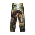 thumbnail image 2 of Vsdgher Jungle Hat Bear Print Mens Pajama Pants Sleep & Lounge Pants, PJ Bottoms With elastic waistb and Pockets, 2 of 5